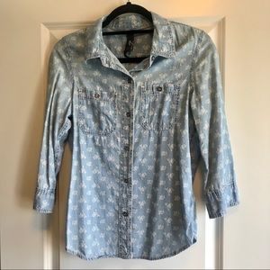 Seven for all Mankind Printed Chambray Top